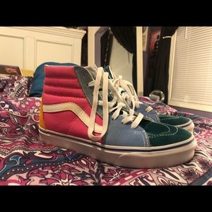 Colorful sk8 high vans